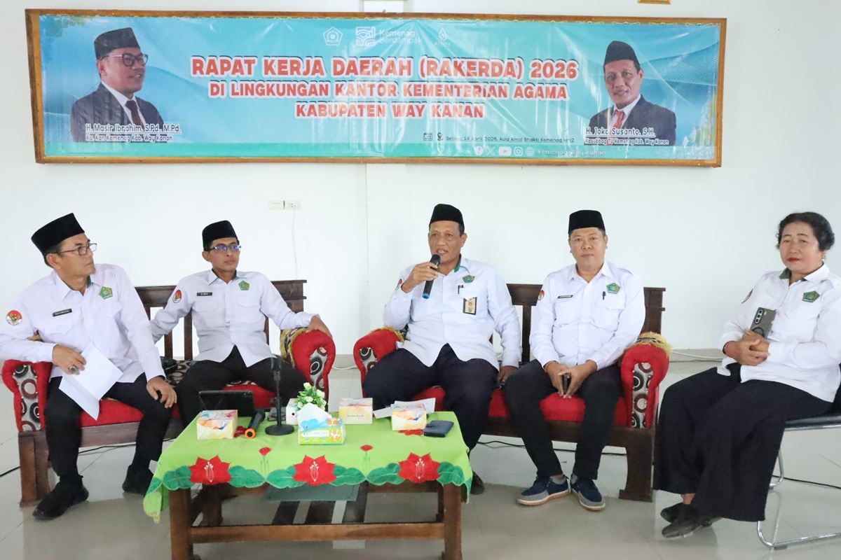 Kepala MTsN 1 Way Kanan Hadiri Rakerda Kemenag Way Kanan 2026