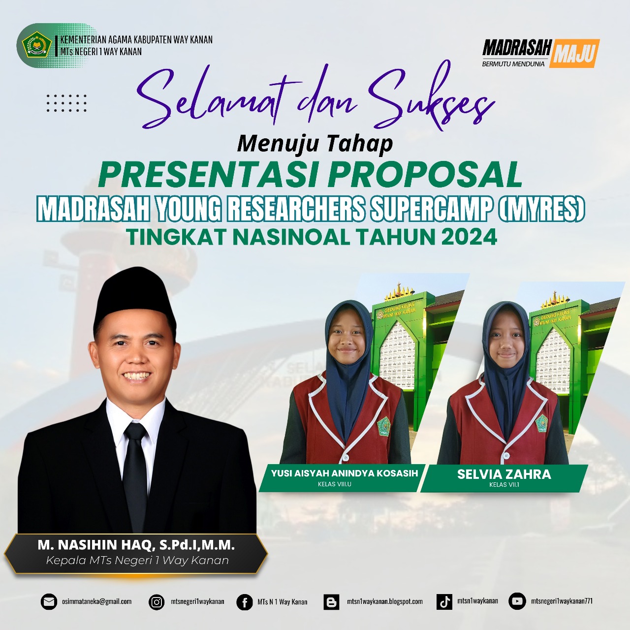 Foto Prestasi: Presentasi Proposal Madrasah Young Researchers Supercamp (MYRES) Tingkat Nasional
